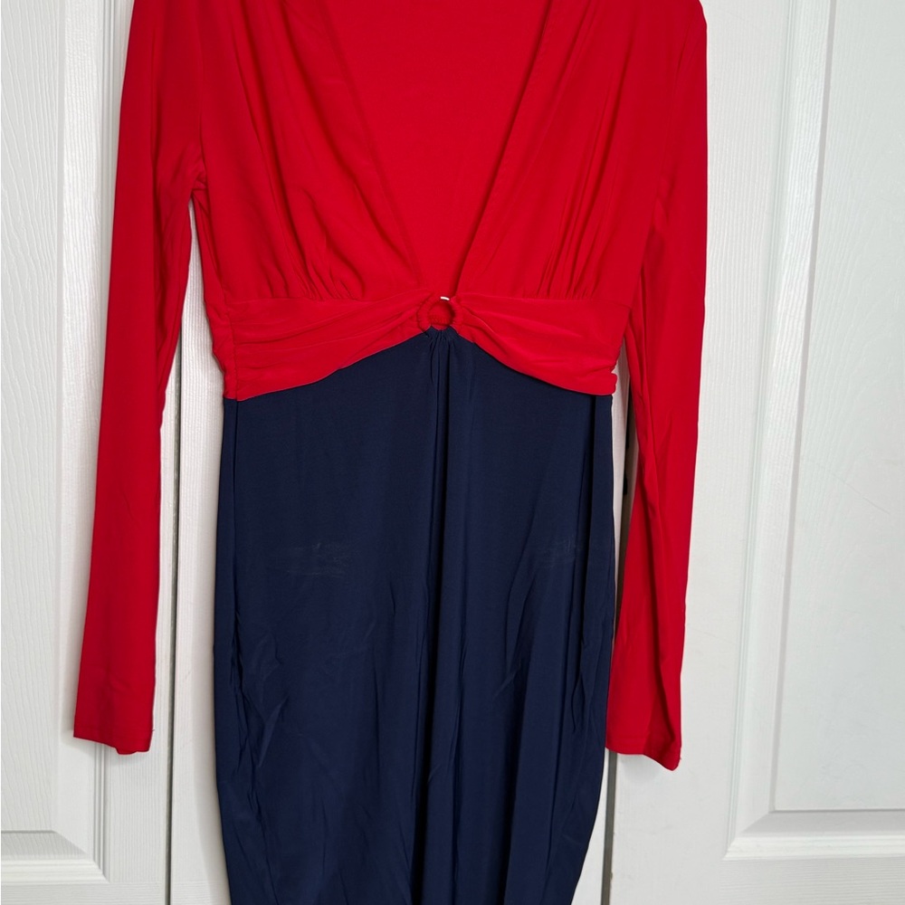 VENUS Vibrant Red & Blue Dress Size Small - Picture 8 of 8